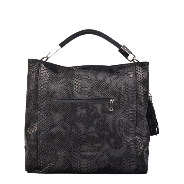 Crna kožna torbica Carla Ferreri Druhno-image-4