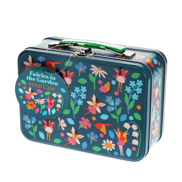 Tamno plavi metalni dječji kofer 19x8x17 cm Fairies in the Garden – Rex London-image-3