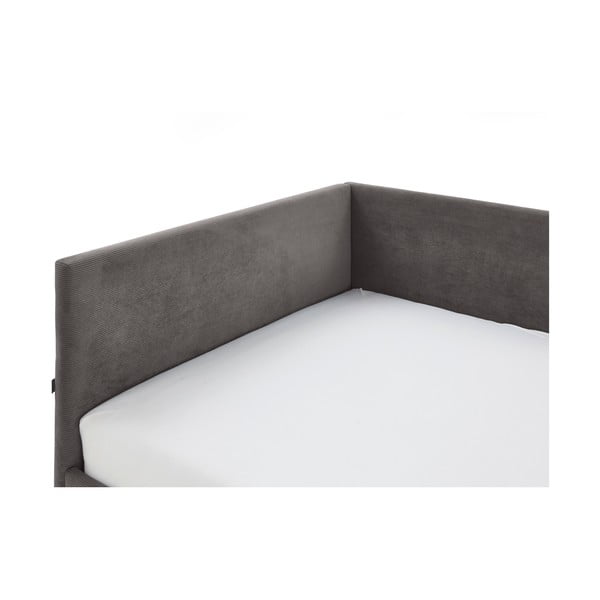 Antracitno sivi podstavljeni kutni dječji krevet bez podnice 140x200 cm Cool – Meise Möbel-image-4