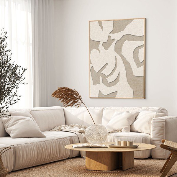 3D slika s okvirom/akustična 90x120 cm Soft Embrace 1 – Malerifabrikken-image-1