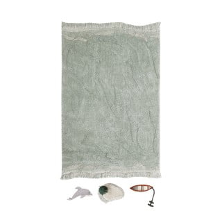 Mentol zeleni pamučan dječji tepih za igru 90x130 cm Waves – Lorena Canals