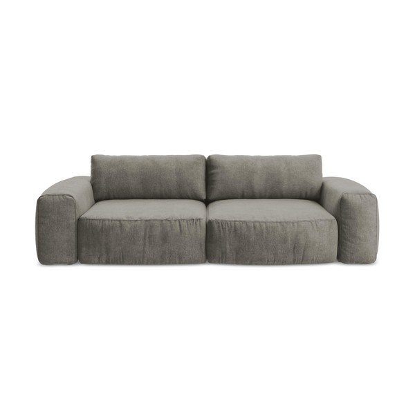 Siva sklopiva sofa od šenila 275 cm Kuki – Makamii
