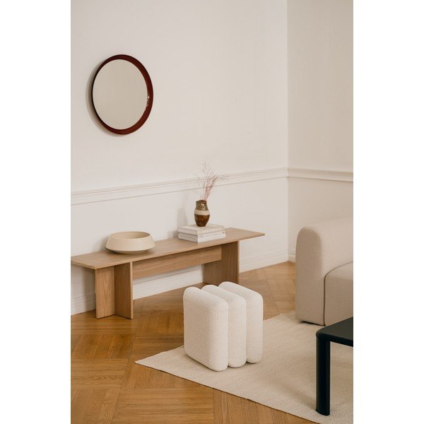 Bež tabure od bouclé tkanine Radd – noo.ma-image-1