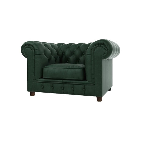 Fotelja od tamnozelenog baršuna Cambridge - Ropez