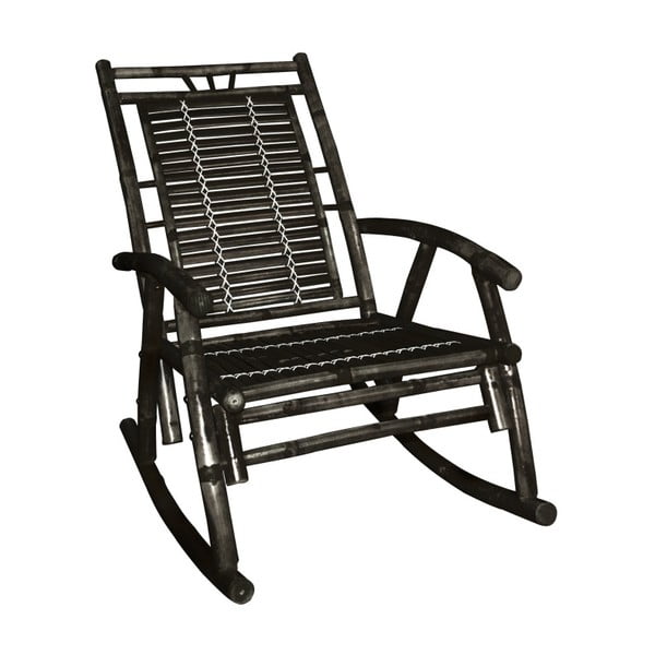 Crna stolica za ljuljanje od bambusa Leitmotiv