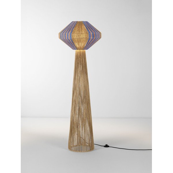 Plava/u prirodnoj boji stojeća svjetiljka od užeta (visina 152 cm) Abby – Nova Luce-image-4