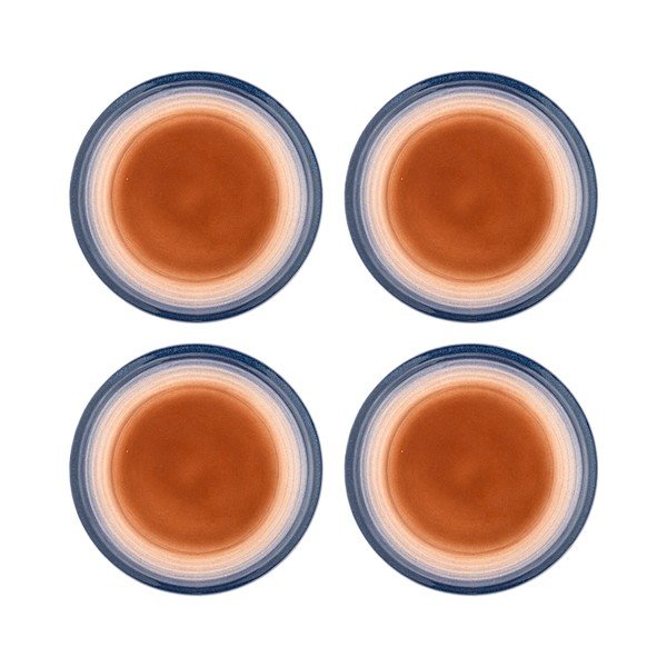 Plavi/narančasti desertni tanjuri u setu 4 kom od kamenine ø 20,5 cm Tatum – Bloomingville