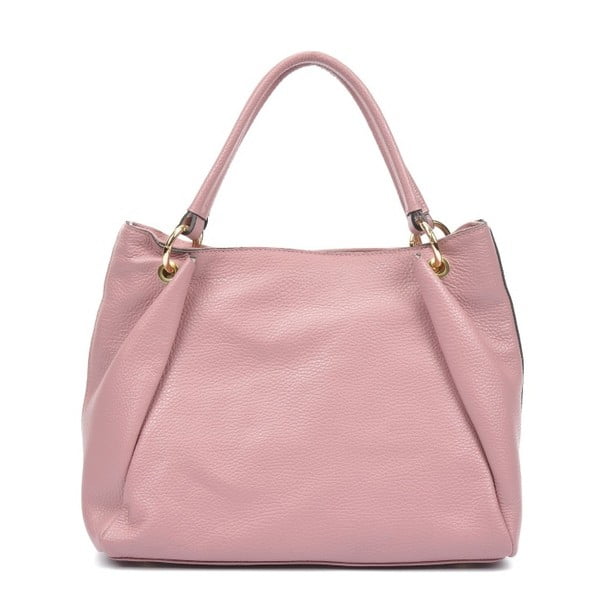 Ružičasta kožna torbica Renata Corsi