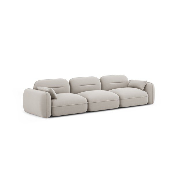 Krem baršunasta sofa 320 cm Audrey – Interieurs 86-image-2