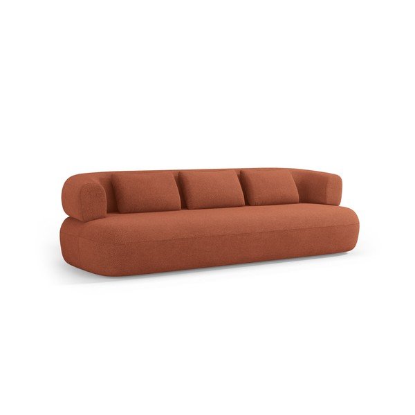Sofa od bouclé tkanine boja terakote 200 cm Jenny – Micadoni 