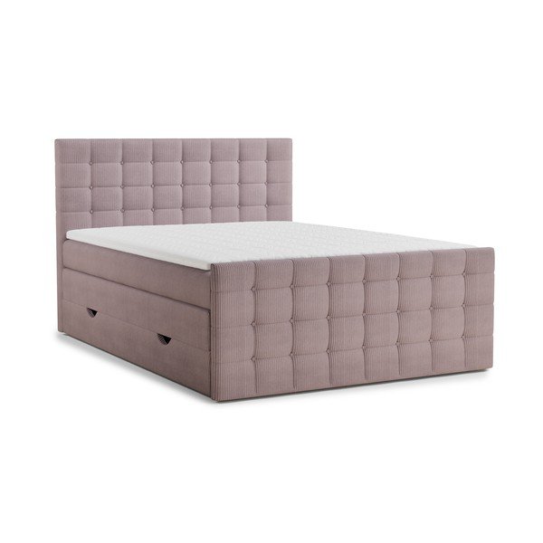 Ljubičasti boxspring krevet s prostorom za odlaganje 160x200 cm Tasca – Maison de Rêve
