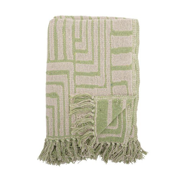 Zelena deka od mješavine pamuka 130x155 cm Velva – Bloomingville