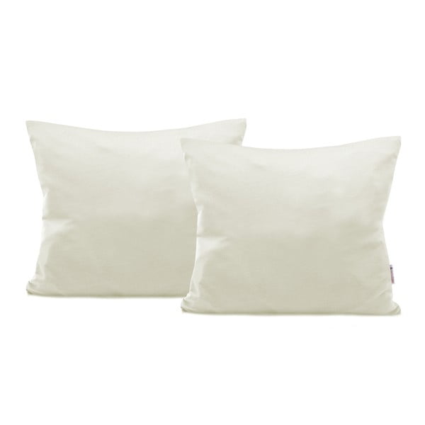 Set od 2 sivo-bež pamučne jastučnice DecoKing Amber Ecru, 50 x 60 cm