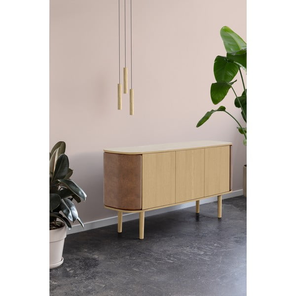 LED viseća svjetiljka od punog hrasta u prirodnoj boji s drvenim sjenilom ø 3 cm Chimes – UMAGE-image-3