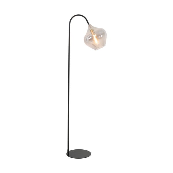 Crna podna lampa (visina 160 cm) Rakel - Light & Living