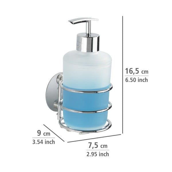 Sivi samoljepljiv set pribora za kupaonicu od nehrđajućeg čelika Turbo-Loc – Wenko-image-3