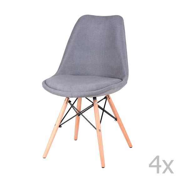 Set od 4 sive blagovaonske stolice sømcasa Linda
