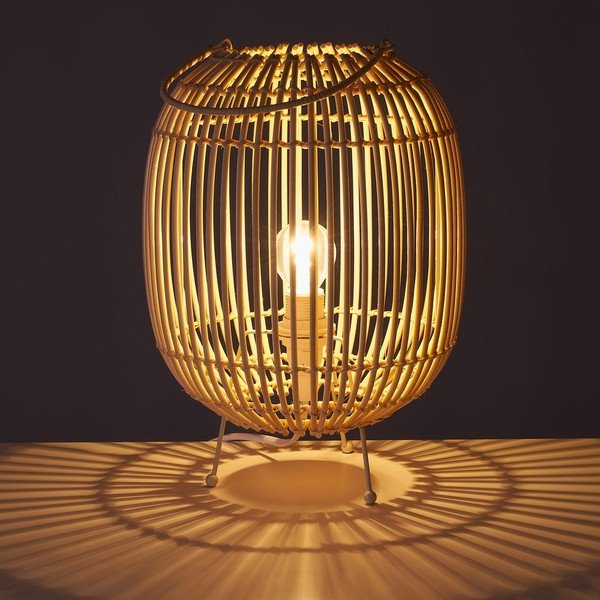 Stolna lampa od ratana u prirodnoj boji sa sjenilom od ratana (visina 30,5 cm) Natural Way – Casa Selección-image-1