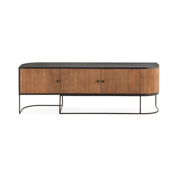 TV komoda od masivnog manga u prirodnoj boji 160x55x40 cm Curve – MOME-image-2