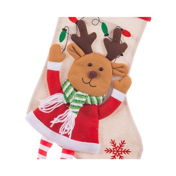Tekstilna božićna čarapa Reindeer – Casa Selección-image-1