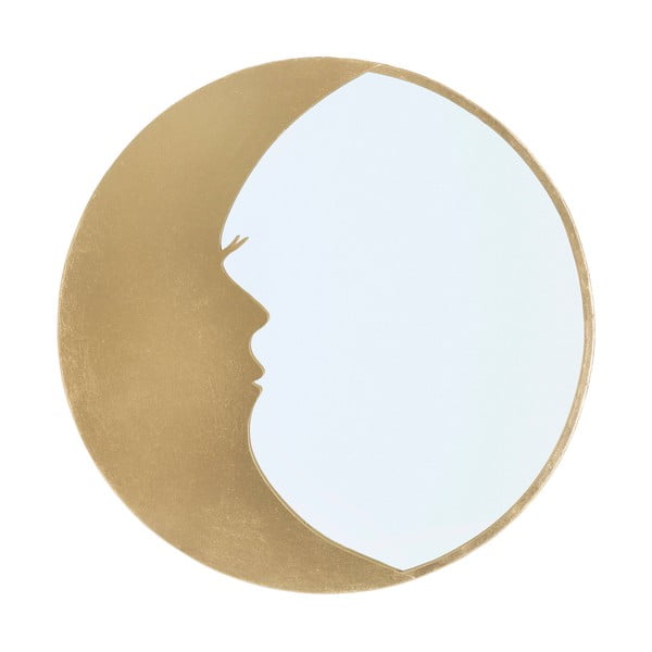 Zidno ogledalo s detaljima u zlatu Mauro Ferretti Moon, ø 72,5 cm