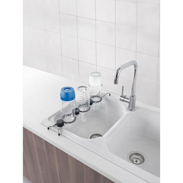 Čeličan ocjeđivač za posuđe za staklenke u srebrnoj boji – Metaltex-image-1