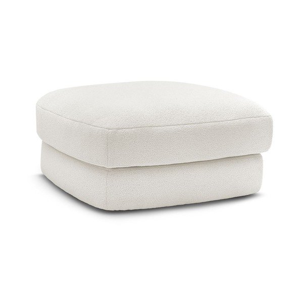 Bijeli tabure od bouclé tkanine Leonore – Bobochic Paris