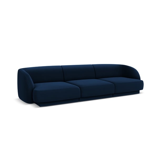 Plava baršunasta sofa 259 cm Miley - Micadoni Home-image-2