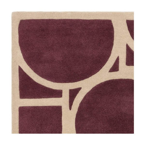 Tamno smeđi vuneni tepih 200x290 cm Metro Plum – Asiatic Carpets-image-1