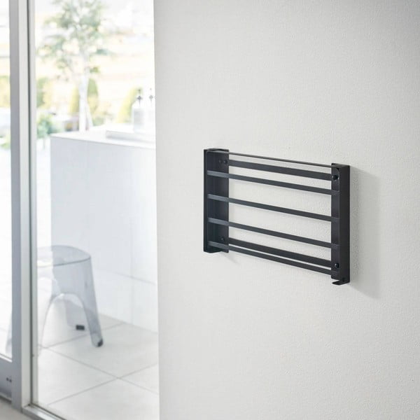 Mat crna željezna zidna kupaonska polica Tower – YAMAZAKI-image-3