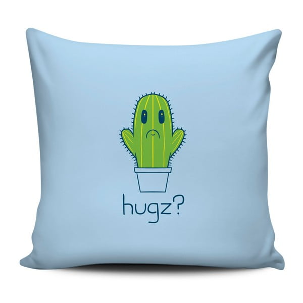 Plavo-zeleni jastuk Home de Bleu Hugz ?, 43 x 43 cm