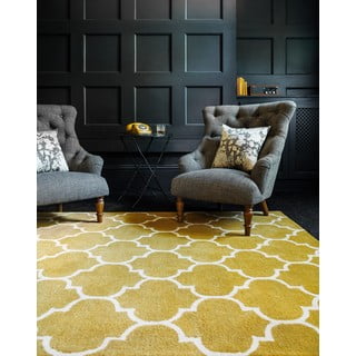 Oker žuti ručno rađen vuneni tepih 120x170 cm Albany – Asiatic Carpets