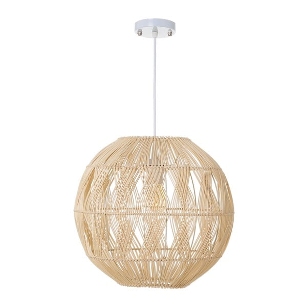 Stropna svjetiljka od ratana u prirodnoj boji sa sjenilom od ratana ø 37 cm Natural Way – Casa Selección