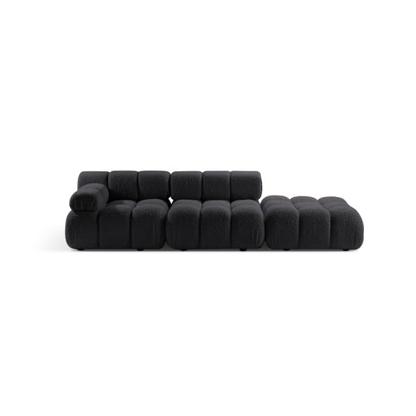 Antracitno siva sofa od bouclé tkanine 288 cm Bellis – Micadoni 