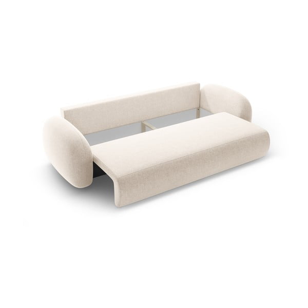 Krem sklopiva/s prostorom za odlaganje sofa od šenila 262 cm Tonale – Cosmopolitan Design-image-3
