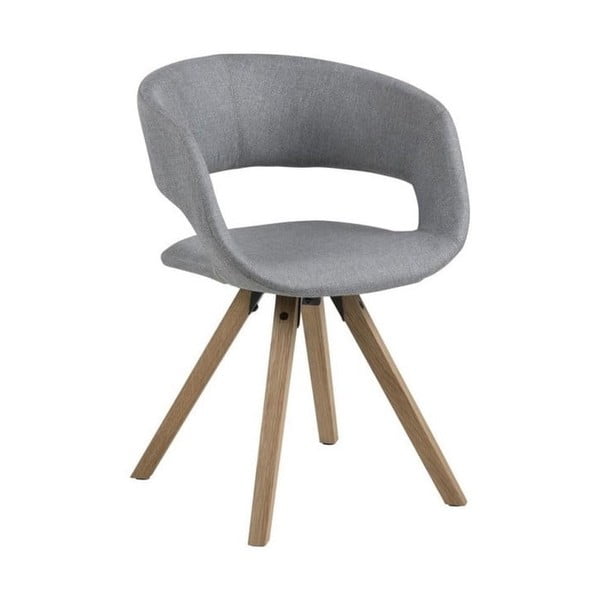 Siva blagavaonska stolica s drvenim nogama Actona Grace Corsica