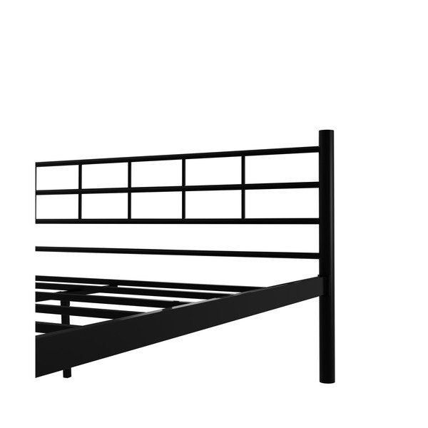 Crni metalni bračni krevet s podnicom 160x200 cm K70 – Kalune Design-image-4