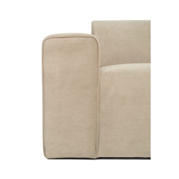 Bež baršunasti završni element Scandic Sting, 124 cm, lijevi kut-image-4