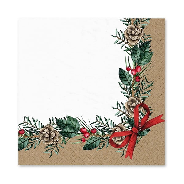 Ubrusi u setu 20 kom 33x33 cm Christmas Bow – Homéa