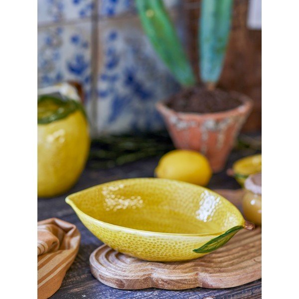 Žuta  zdjelica od kamenine 930 ml Limone – Bloomingville-image-1