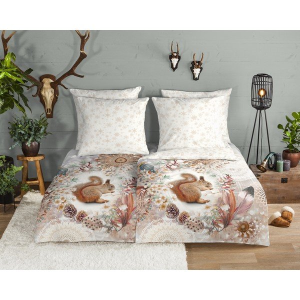 Bijela posteljina od flanela za jedan krevet 140x200 cm - HIP-image-1