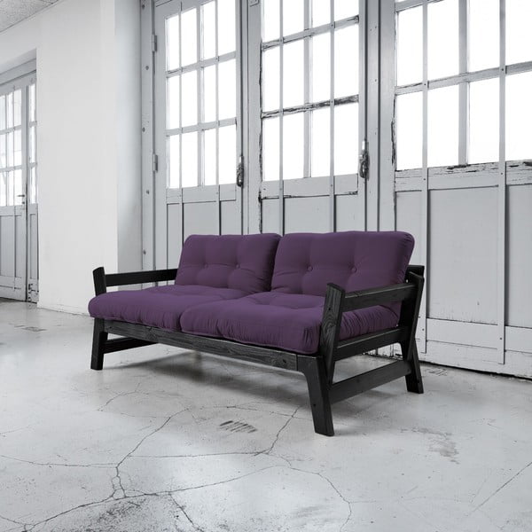 Sofa na razvlačenje Karup Step Black / Purple