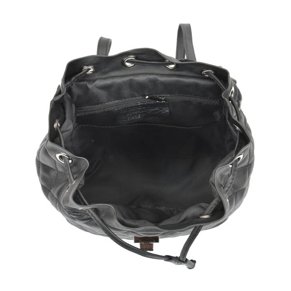 Crni kožni ruksak Anna Luchini Lucy-image-3