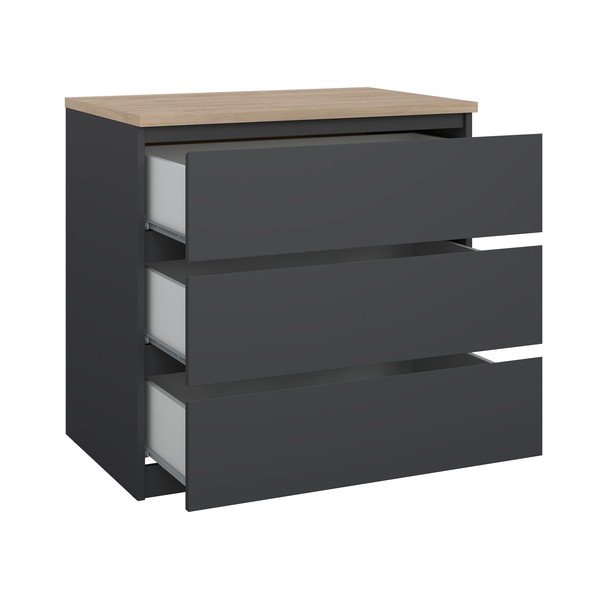 Tamno siva komoda 77x76x50 cm Naia – Tvilum-image-3