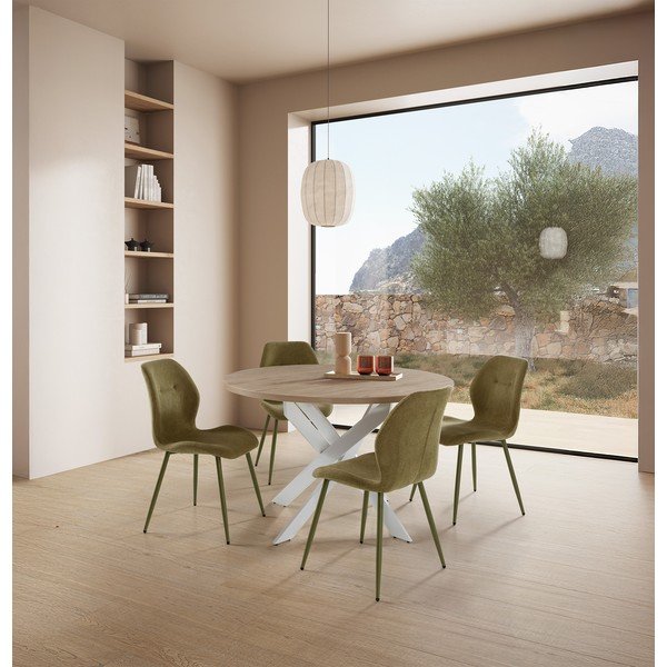 Zelene podstavljene blagovaonske stolice u setu 4 kom Ansu – Marckeric-image-1