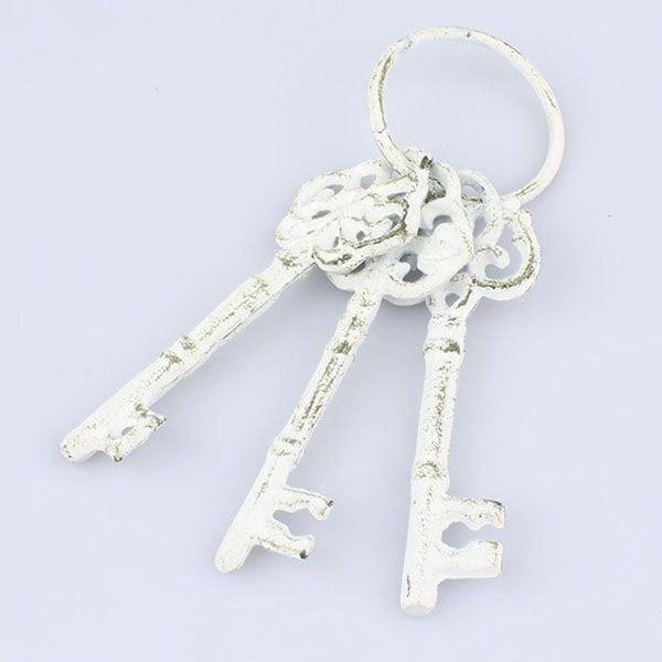 Bijeli ukrasni ključevi od lijevanog željeza Dakls