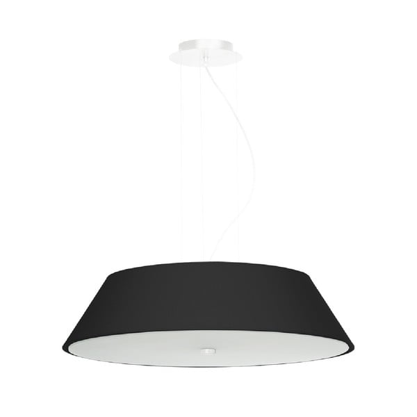 Crna visilica sa staklenim sjenilom ø 60 cm Hektor - Nice Lamps
