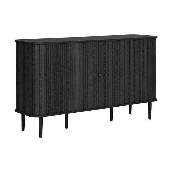 Crna komoda od masivnog bora 140x79x40 cm Nikko – House Nordic