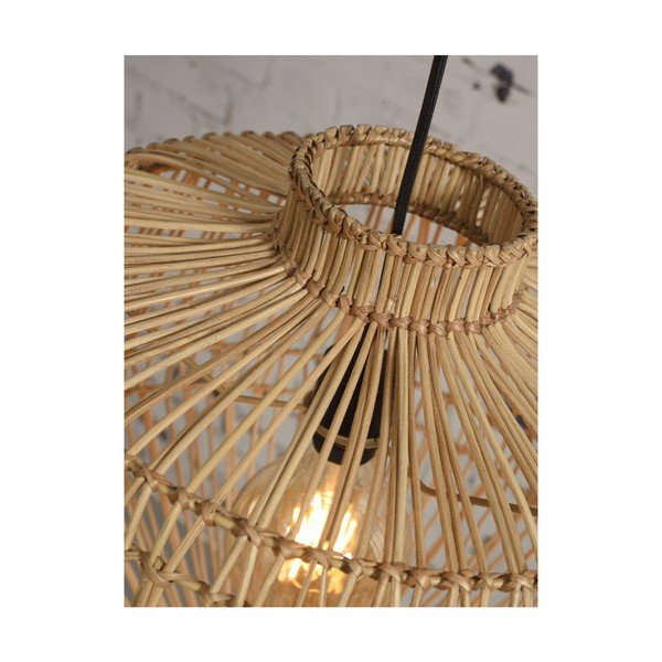 Smeđa viseća svjetiljka od ratana Good&Mojo Madagascar, ⌀ 60 cm-image-1