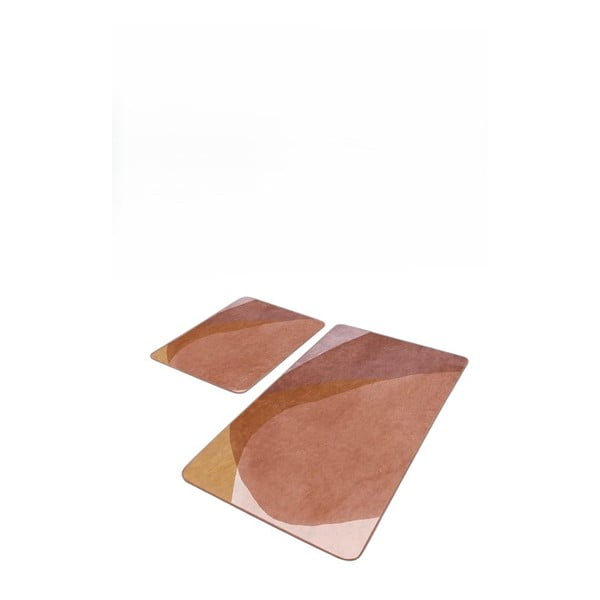 Smeđe od samta kupaonske prostirke u setu 2 kom 60x100 cm – Mila Home
